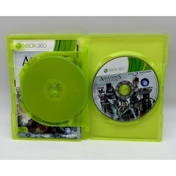 Assassin’s Creed 3 GameStop Edition Xbox 360 2 Disc Set Game Case & Manual‎ - Picture 4 of 4